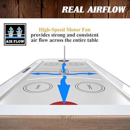 Barrington Billiards Air Hockey Table with Accessories, Perfect for Family Game Rooms | with Accessories - style: 7.5 Ft Camden
