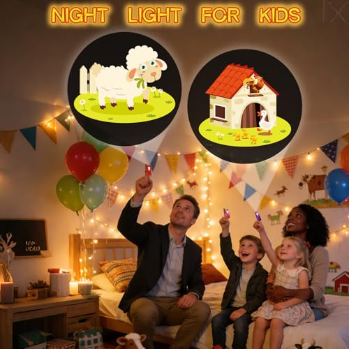 36 Pack Farm Party Favors LED Finger Lights, Glow Farm Animal Birthday Party Gifts for Kids, Goodie Bag Stuffers Classroom Treasure Box Prizes - style: Farm Animal