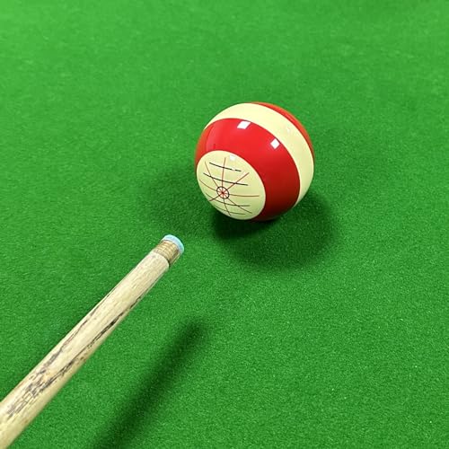 Pool Cue Ball 2-1/4" Standard Size Billiard Cue Ball Replacement for Training - color: Red&White