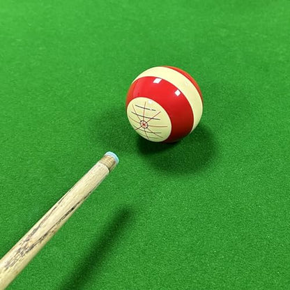 Pool Cue Ball 2-1/4" Standard Size Billiard Cue Ball Replacement for Training - color: Red&White
