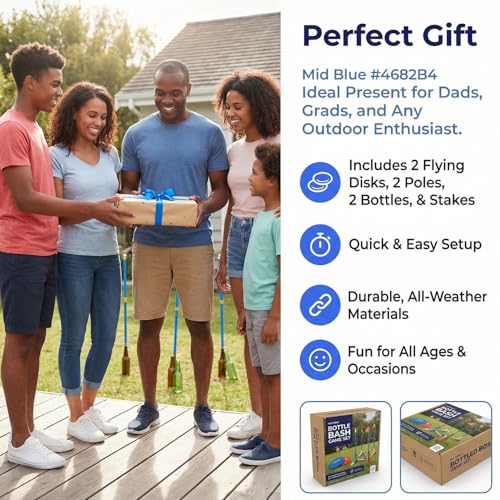 WIGERLON Frisbee Game，Flying Disc Bottle Game,Lake Games Sandbar Games for Adults and Kids.Outdoor Polish Horseshoes Game Set