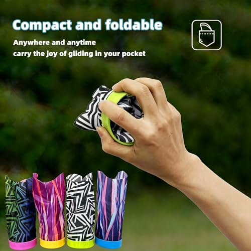 Hand-Throw Gliding Tube,Nylon Fabric,7.87×2.76in,Random Color,Compact Portable,Boomerang Design,for Outdoor Leisure Interactive Stress Relief