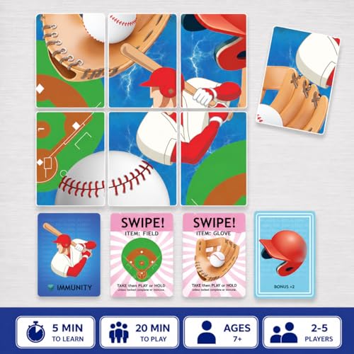 Card Game – Fast-Paced Puzzle & Strategy Baseball Game for Kids, Teens & Adults | 2–4 Players or Team Play | Ages 7+ | Little League to MLB-Inspired Sports Family Game Night Fun