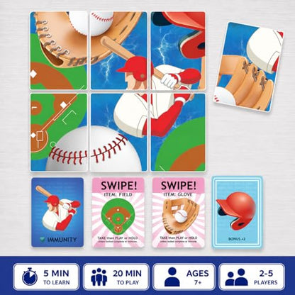 Card Game – Fast-Paced Puzzle & Strategy Baseball Game for Kids, Teens & Adults | 2–4 Players or Team Play | Ages 7+ | Little League to MLB-Inspired Sports Family Game Night Fun