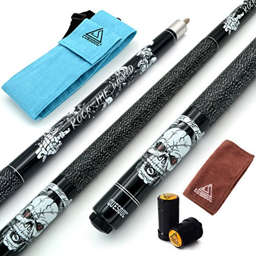 CUESOUL 58 inch 1/2 Maple Pool Cue Stick Kit-Rockin Series - color: G301, size: 21oz