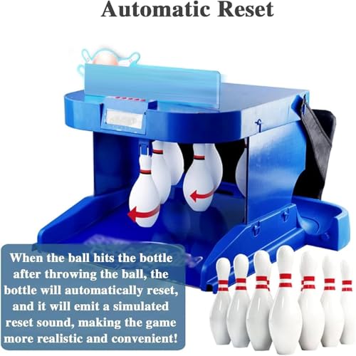 Indoor Bowling Alley Game for Kids - Automatic Reset Home Bowling Set with LED Scoreboard & Sound Effects - Fun Family Entertainment Console for Kids - size: 3.5m/11ft