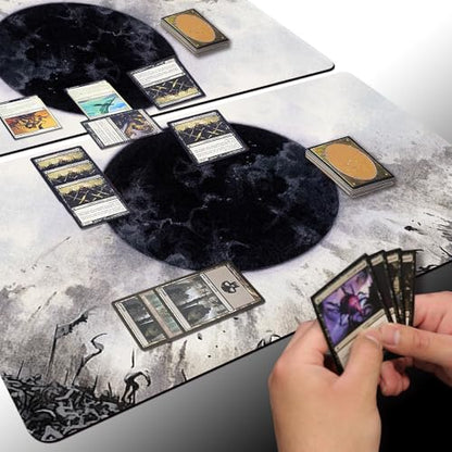 Board Game MTG Playmat Games Size 60X35 cm CCG Compatible for MTG CCG RPG Trading Card Game (Damnation-Xin) - color: Damnation-xin