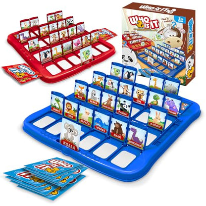 Classic Animal Guessing Board Game for Kids Ages 3 and Up – Who is It? – Two-Player Logic Deduction Game to Boost Cognitive Skills, Family Fun – Travel Friendly Educational Toy - style: Animal