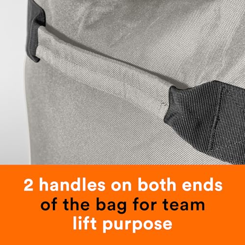 Fitdom 130L 36" Heavy Duty Extra Large Sports Gym Equipment Travel Duffle Bag W/Adjustable Shoulder Strap & 7 Compartments. Perfect for Soccer Baseball Basketball Hockey Football, Team Coaches & More - color: Silver Grey