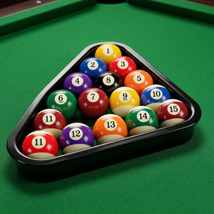 JJUNW Pool Ball Rack, Black Pool Triangle Table Rack, Pools Balls Billiard Set Pools Chalk Holder, Billiard Training Tools for Pooling Table Accessories