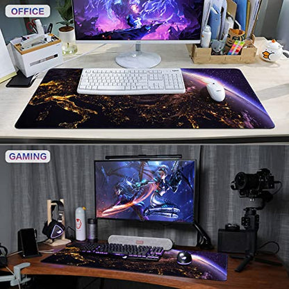 Canjoy Gaming Mouse Pad, Large Extended Mouse Pad Big Computer Mousepad for Home Office Gaming Work 31.5x15.7inch - color: Light City