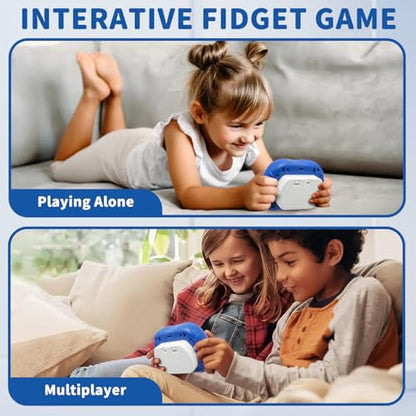 Intoypad Pop Game Light Up Fidget Toy for Kids, 6 Modes LED Screen Quick Push Games Controller Electric Fidget Popper Game Bubble Road Trip Activities Car Games Birthday Gifts Toys for Kids Boys Blue - style: Blue