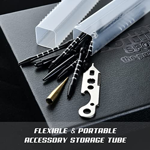 Formula Sports Darts Metal Tip Set - Steel Tip Darts Professional Metal Darts Set 12PCS 21/23 Grams Pro Darts Set with Aluminium Shafts, Extra Flights, Dart Sharpener, Flight Protector