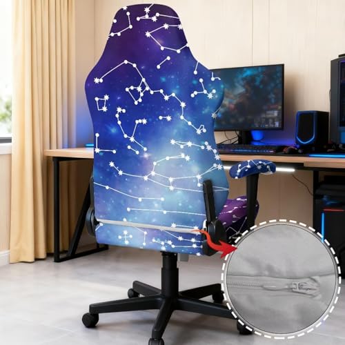 Big Dipper 4 Piece Game Chair Cover Non Slip Stretchable Breathable Gaming Chair Seat Cover Cat Scratch Proof Soft Universal Fit Office Desk & Racing Computer Gamer Chairs for Game Room Deco - color: Big Dipper