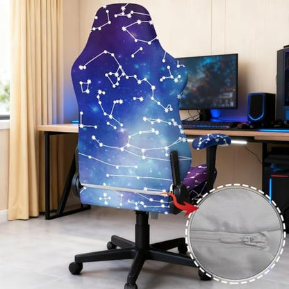 Big Dipper 4 Piece Game Chair Cover Non Slip Stretchable Breathable Gaming Chair Seat Cover Cat Scratch Proof Soft Universal Fit Office Desk & Racing Computer Gamer Chairs for Game Room Deco - color: Big Dipper