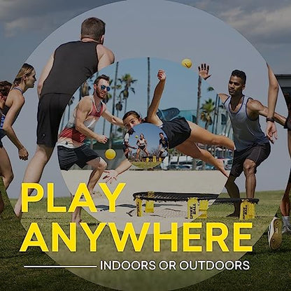 Spikeball The Original Kit 1-Ball Game Set - Outdoor, Yard & Camping Games - Includes Ball, Net, Drawstring Bag & Rulebook Set