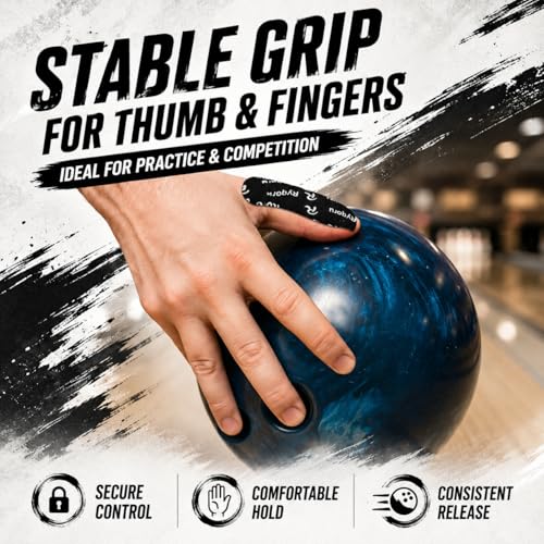 40 PCS Bowling Thumb & Finger Tape, Fast Release Pre-Cut Insert Tape for Thumb Hole, Grip & Skin Protection, Breathable, No Residue, Black