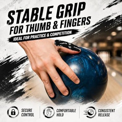 40 PCS Bowling Thumb & Finger Tape, Fast Release Pre-Cut Insert Tape for Thumb Hole, Grip & Skin Protection, Breathable, No Residue, Black