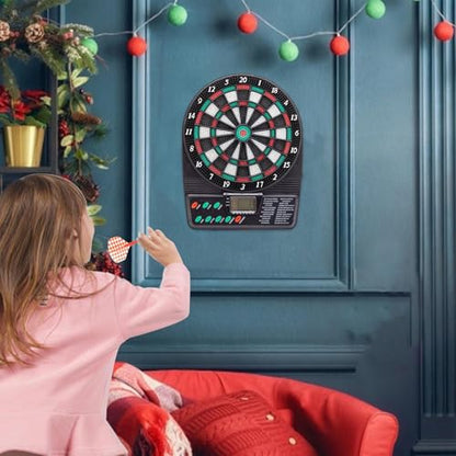 Electronic Dartboards – Sports Digital Darts Kit, Multi Game Score System, Bright LED Display Panel, Soft Tip Target Segments, Durable, Smooth Throw Response, Easy Wall Mount Style
