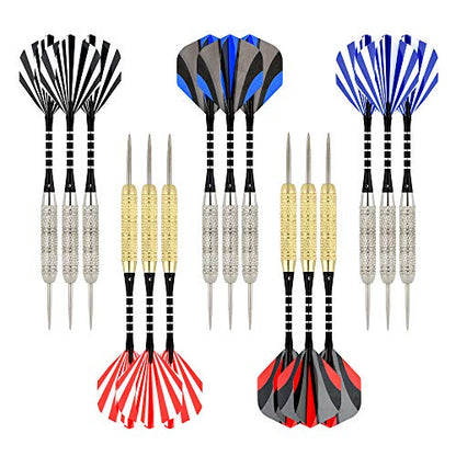 Steel Tip Darts Set 18 Grams15 Pack Steel Barrels - style: m alu15