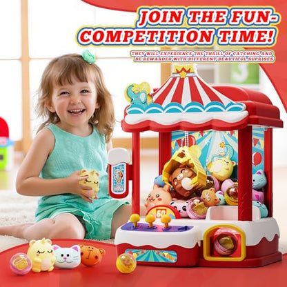 Skirfy Claws Machines for Kids & Adults with 30 Mini Prizes & Adjustable Sounds, Dispenser Toys Vending Machines - Perfect Christmas & Birthday Big Experience Gifts for Kids, Ages 6+