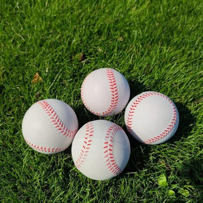 Foam Baseballs Softballs Practice Training Ball for Beginners Hand Exercise Squeeze Ball for Safe Throwing Catching and Batting Practice - color: White 6 PCS foam baseballs