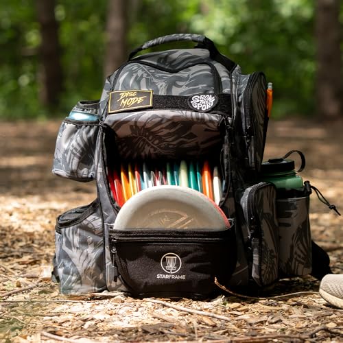 STAR FRAME Beast Disc Golf Bag With Cooler | 25+ Disc Frisbee Golf Backpack | 3-Can Insulated Cooler | Light Durable Gray Men Women Disc Golf Bag | Huge Storage & 12oz Can Holders - color: Gray