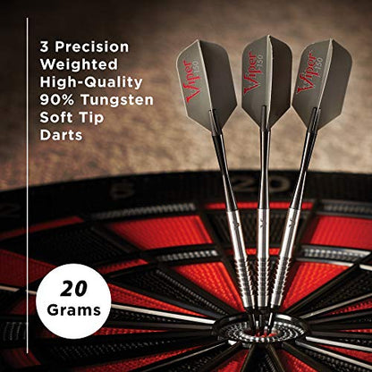 Viper V-Factor 90% Tungsten Soft Tip Dart Set with Case - style: Partial Shark Fin (20 Grams)