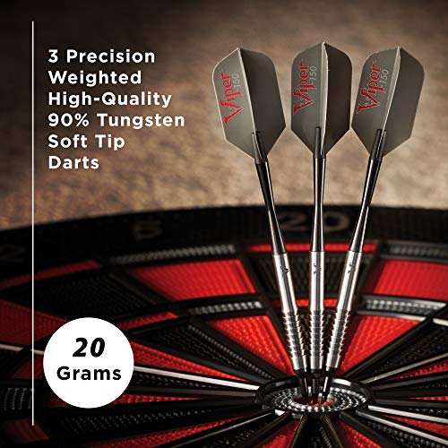 Viper V-Factor 90% Tungsten Soft Tip Dart Set with Case - style: Partial Shark Fin (20 Grams)
