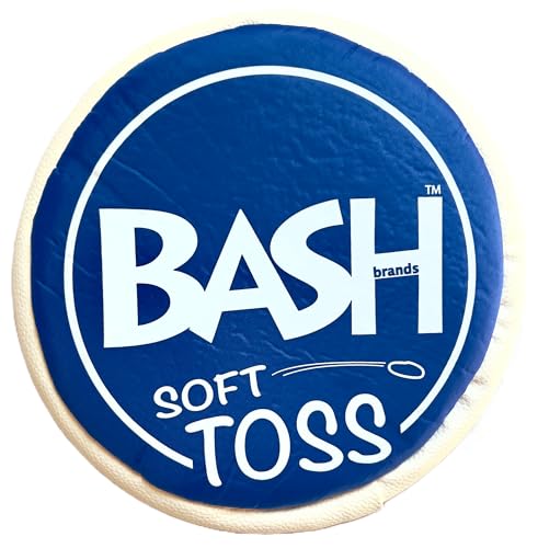 Bottle Bash Soft Toss - Soft Catch for Indoor or Outdoor Flying Disc Games - color: Blue White - Soft Disc