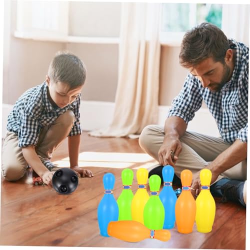 1 Set Bowling Pins Balls Early Educational Sports Game for Interactive Gatherings Parent Fun Enhance Coordination Athletic Skills