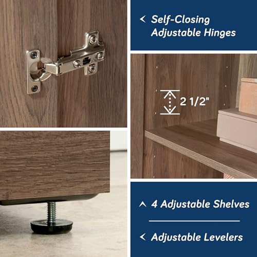 Sauder HomePlus Storage Cabinet/ pantry cabinets, Salt Oak finish - color: Salt Oak