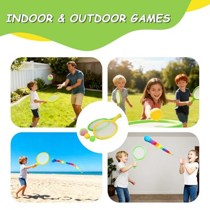Toss and Catch Ball Set+ 6 Set Stick Ball Vest Dodge Ball Game