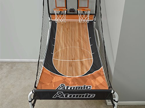 Atomic Slam Dunk Basketball Shootout Includes 4 Miniature Basketballs and Air Pump and Needle