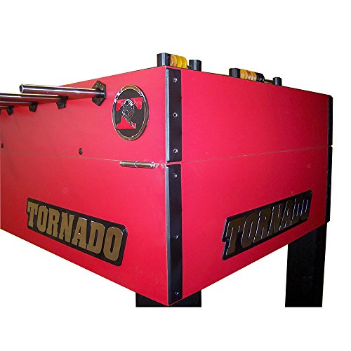 Tornado Platinum Tour Edition T-3000 Tournament Foosball Table Soccer Game - 3 Goalie - Red - Coin Operated