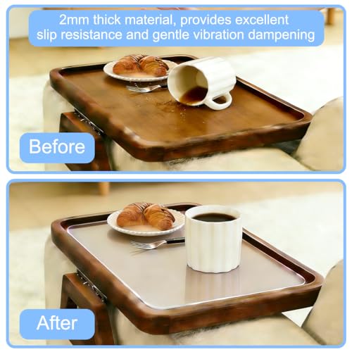 Anti Slip Mat, Non Slip Pad - 10x7.5 Inch Clear Reusable Rubber Desk Mat, Dishwasher Safe with Micro-Suction for Furniture, Guitar, Walker & Pet Safety - color: Clear
