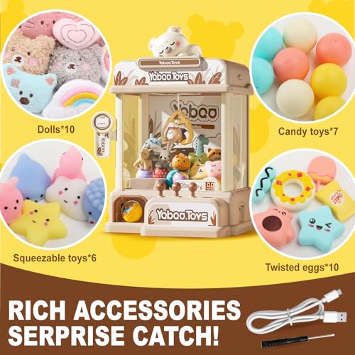 ORANGE OCEAN Large Claw Machine for Kids Girls Boys, Toy Claws Machine with Sound & Light, Vending Machine for 4 5 6 7 8 Years Old Girls, Idea Birthday Gifts for Kids Ages 3-5 4-6 4-8 - style: Bears