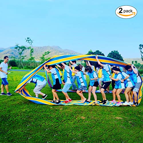 KINDEN Teamwork Games Group Learning Activity Fun Playing Run Mat for Kids and Adults Field Day Game - color: 2pcs Color002-20ft