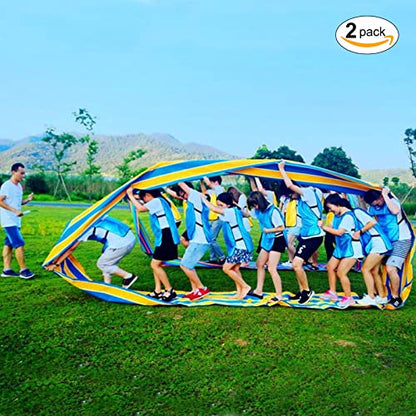 KINDEN Teamwork Games Group Learning Activity Fun Playing Run Mat for Kids and Adults Field Day Game - color: 2pcs Color002-20ft