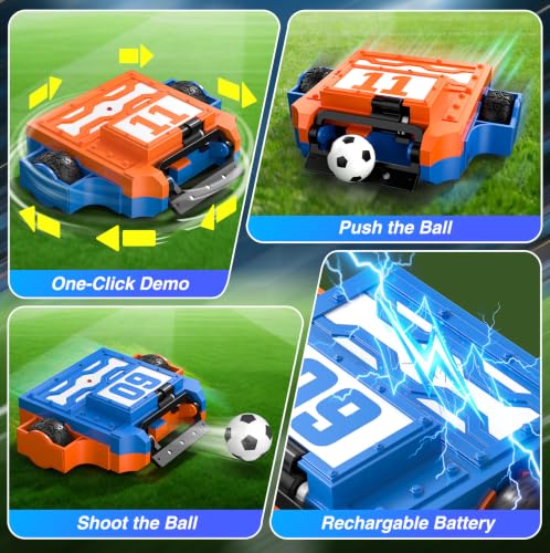 Remote Control Battle Robots Soccer Robot Game Set for Kids, 2-Player RC Football Robots Table Game with 2 Balls & 2 Goals, Fighting Robot STEM Toy Birthday Gift for Boys and Girls Age 5 & Up