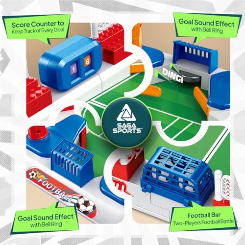 Mini Table Soccer Board Game – Soccer Gifts for Boys 8-12, Soccer Toys for Kids Ages 6-12, Indoor Mini Foosball Table for Kids, Fun Soccer Board Game, Perfect Birthday