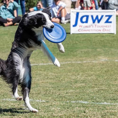Hyperflite K-10 Jawz Puncture Resistant Dog Flying Disc, Medium-Large | Puncture Resistant, Competition Approved | 8.75-inch, 150g | Medium & Large Dogs | Blue - color: Blue