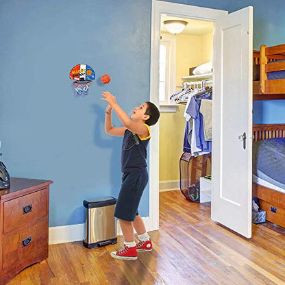 ArtCreativity Mini Basketball Game (12 Sets) Each Set Includes 1 Mini Ball, 1 Back Board Net, & Mounting Tape, Indoor Basketball Hoop for Kids, Basketball Party Favors, Best Gift for Boys and Girls