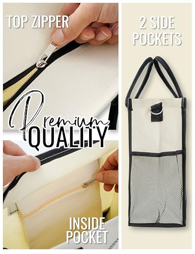 InnoBeta Bowling Gifts for Women, Bowlers Tote Bag with Top Zipper Closure and Shoulder Strap for Birthday, Christmas and Every Special Occasion