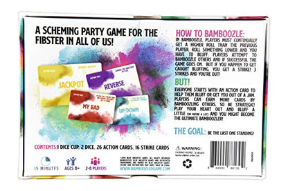 Blue Wasatch Games Bamboozled - A Hilariously Fun Bluffing Dice & Card Game, Family-Friendly Party Game for Kids, Teens & Adults, Ages 8+, Fast and Easy to Learn