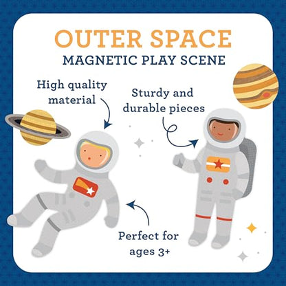 Petit Collage Outer Space Play Scene Mix and Match Magnetic Pieces, Ages 3+, 2 Scenes and 54 Pieces - color: Mag Play Scene Outer Space