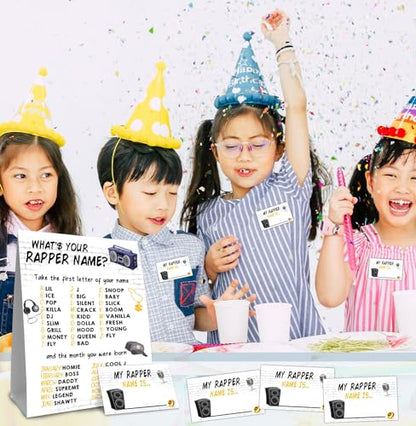 Notorious One Birthday Decorations,Rapper Theme Birthday Party Sign,Rapper Activity Decoration Supplies,Game Night Party Decorations,What's Your Rapper Name Game - style: Rapper