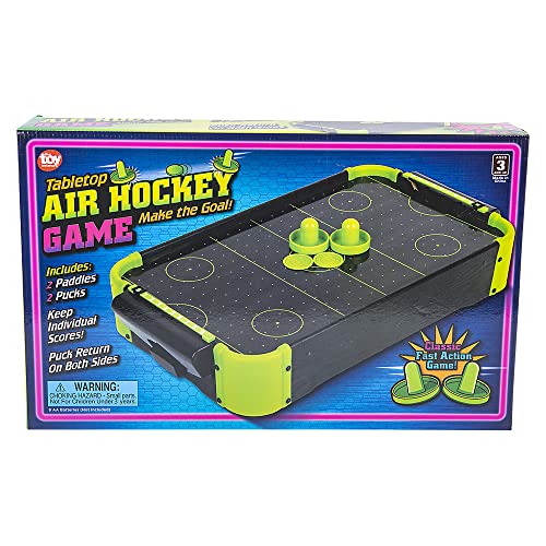 20"x12.25" NEON Wooden Tabletop AIR Hockey Game
