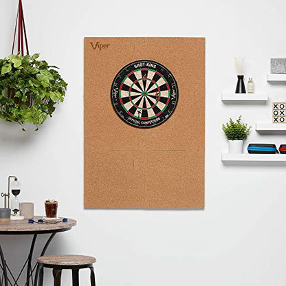 Viper Wall Defender III Cork Dartboard Surround, Reversible Cork Dart Board Wall Protector for 17.75 and 18 Inch Sisal Bristle Dartboards, 8.2 Sq Ft, Tan