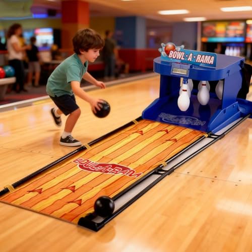 Home Bowling Game Machine, Foldable Indoor Electronic Bowling Alley with LED Scoreboard, Fun Family Activity, 2m Long, Ideal for Kids and Adults, Perfect for Parties